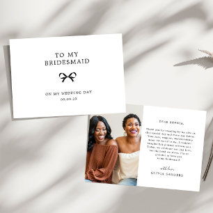 Carte De Remerciements Arc Coquette Pour Ma Demoiselle D'Honneur Photo De