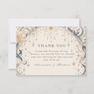 Carte De Remerciements Arc de mariage céleste élégant