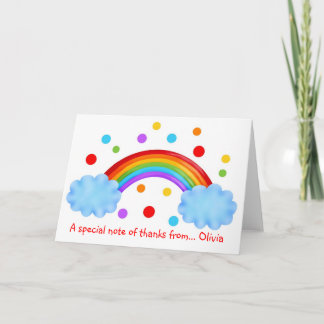 Carte De Remerciements Arc-en-ciel