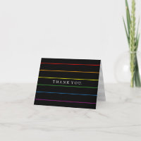 Arc-en-ciel rayé LGBT Remerciement personnalisé