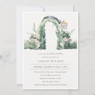 Carte De Remerciements Arc Jardin Floral Fête des mariées Botanique Invit