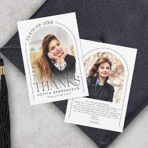 Carte De Remerciements Arch Moderne 2 Photo Remise des diplômes 