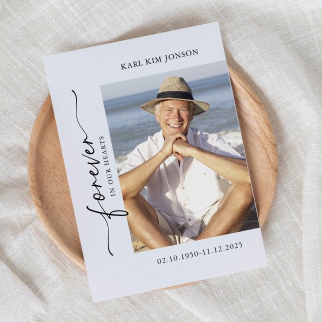 Carte De Remerciements Arch Photo Calligraphie Script Sympathy Funéraille (Créateur téléchargé)