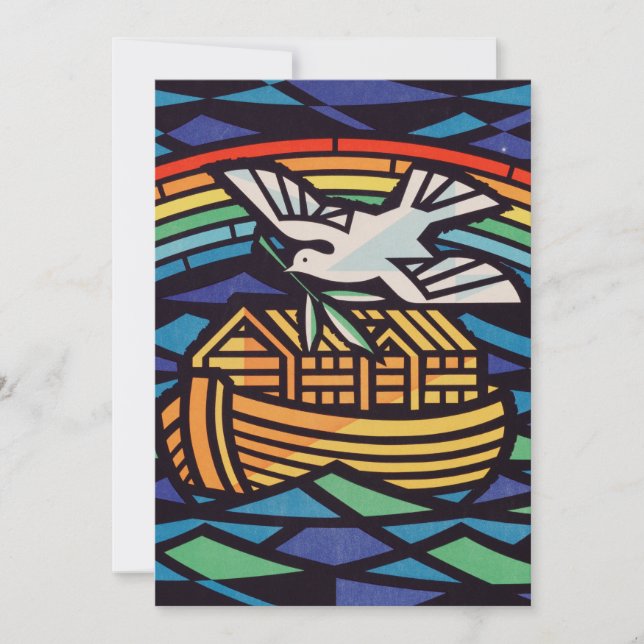 Carte De Remerciements Arche de Noé avec l'Esprit Saint (Devant)