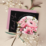 Carte De Remerciements Arche rose floral noir foncé Mariage esthétique<br><div class="desc">Arc rose floral noir foncé Mariage esthétique Merci Cartes - esthétique sombre avec une touche de romance. Faites une déclaration audacieuse avec nos cartes de remerciement de mariage boho modernes, avec un mélange captivant de fleurs roses sur un fond noir frappant avec une arche élégante. L'esthétique sombre de ces cartes...</div>
