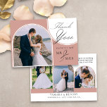 Carte De Remerciements Arched Multi Photo Élégante Calligraphie Rose Or<br><div class="desc">mariage d'or rose merci cartes de la nouvelle Mr & Mrs avec 4 photos de mariage voûté moderne et élégante calligraphie. Design chic pour convenir à vos couleurs mariages et modèle modifiable pour Mr & Mrs, votre message de remerciement, les noms et la date mariage. Le modèle photo affichera automatiquement...</div>