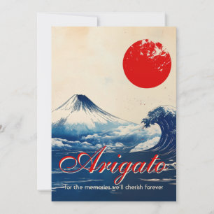 Carte De Remerciements Arigato Harmonie japonaise avec Fuji