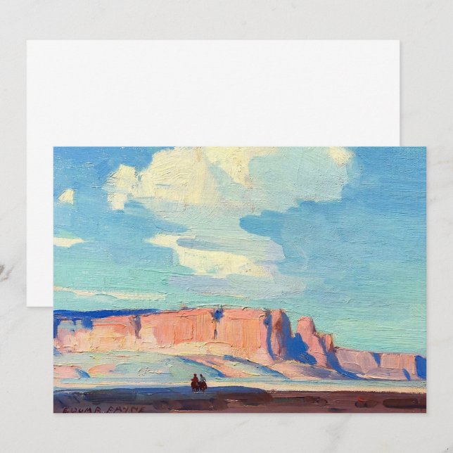 Carte De Remerciements Arizona Clouds par Edgar Payne (Devant / Derrière)