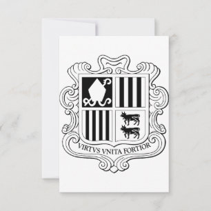 Carte De Remerciements Armoiries Nationales d'Andorre Graphisme
