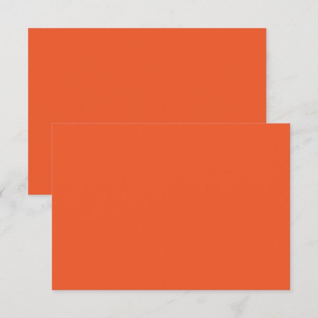 Carte De Remerciements arrière - plan orange avec (Devant / Derrière)