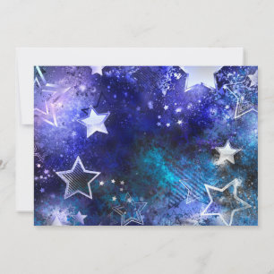 Carte De Remerciements Arrière - plan spatial avec étoiles