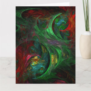 Carte De Remerciements Art abstrait vert Genesis