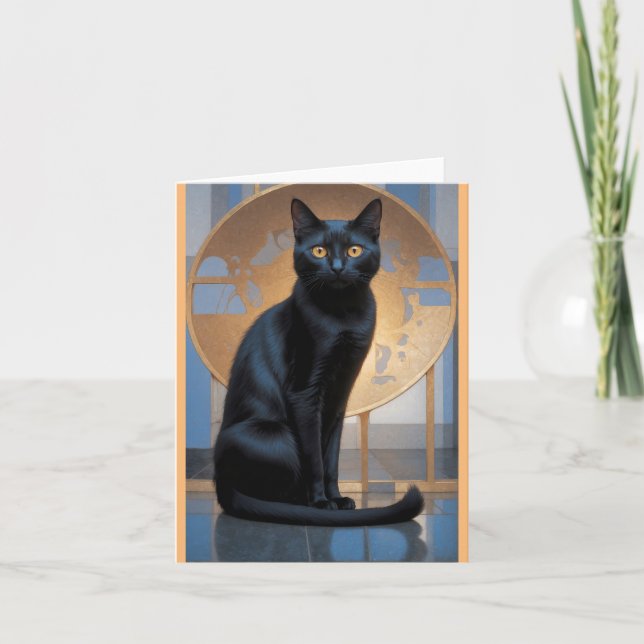Carte De Remerciements art chat (Devant)