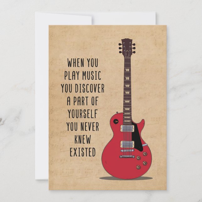 Carte De Remerciements Art de la musique (Devant)