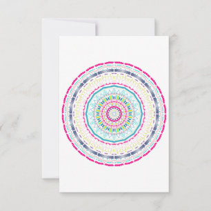 Carte De Remerciements Art de mandala coloré vibrant