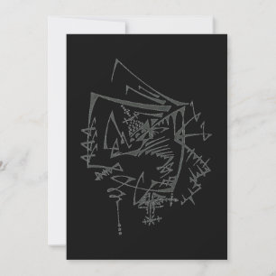 Carte De Remerciements Art de tatouage tribal abstrait torsadé