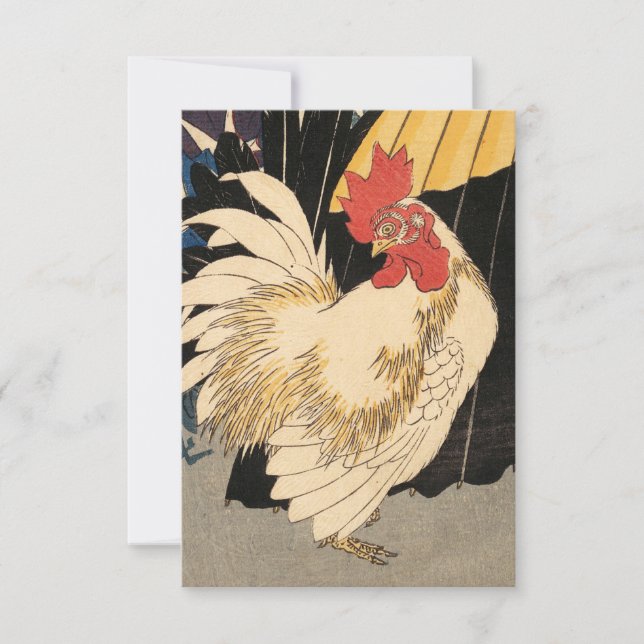 Carte De Remerciements Art du Roster Blanc (Devant)