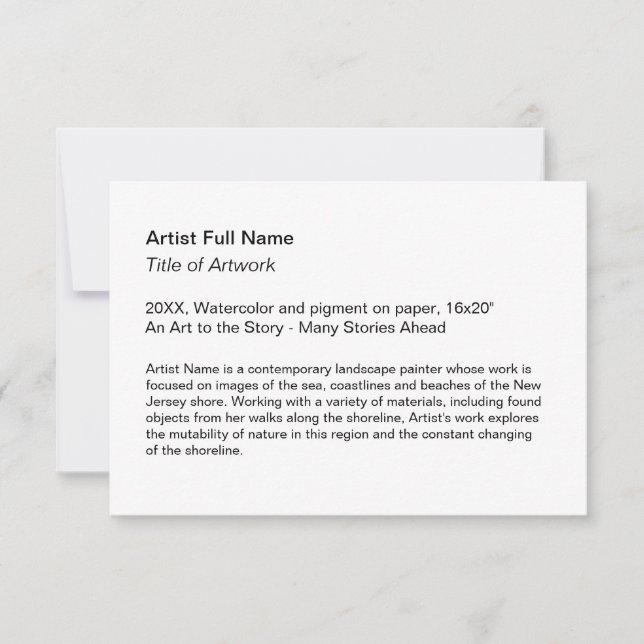 Carte De Remerciements Art Exposition Art Show Placards (Devant)