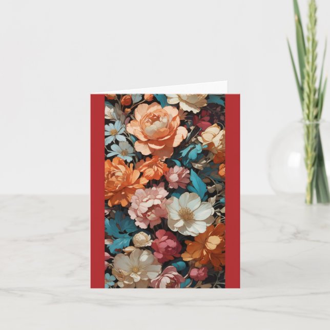 Carte De Remerciements art floral (Devant)