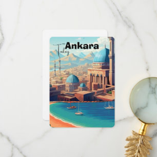 Carte De Remerciements art mural d'Ankara Turquie - impression d'Ankara, 