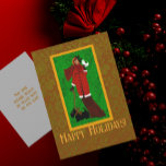 Carte De Remerciements Art Nouveau William Morris Scottie Christmas Card<br><div class="desc">Ce design Holiday fusionne les mouvements Art Nouveau et William Morris Arts and Crafts du début des années 1900 en une oeuvre d'art raffinée et originale. Avec une femme habillée aux neuf dans son manteau de Noël et son foulard pendant qu'elle marche son très mignon Terrier écossais noir qui porte...</div>