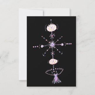 Carte De Remerciements Art Tribal Abstrait Tatouage Couleur Magique