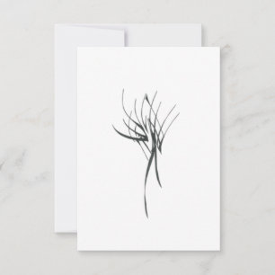 Carte De Remerciements Art tribal de tatouage abstrait noir transparent