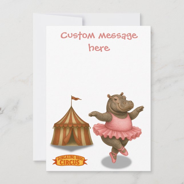 Carte De Remerciements Artiste de cirque Helene (Devant)