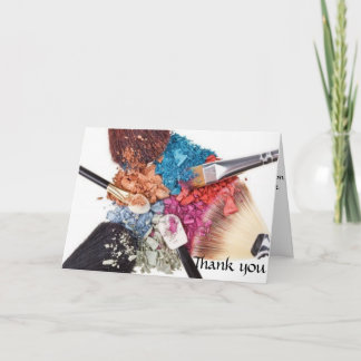 Carte de remerciements - Artiste de maquillage