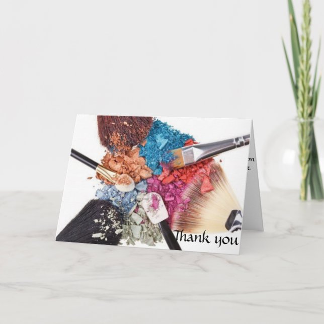 Carte de remerciements - Artiste de maquillage (Devant)