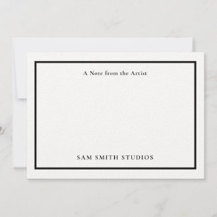 Carte de remerciements Artiste personnalisable