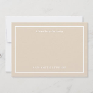 Carte de remerciements Artiste personnalisable