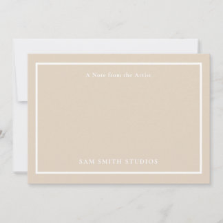 Carte de remerciements Artiste personnalisable