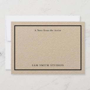 Carte de remerciements Artiste personnalisable