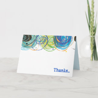 Carte de remerciements ARTSY de bat mitzvah de