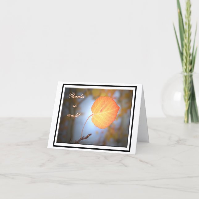 Carte De Remerciements Aspen Thank You Note Card (Devant)