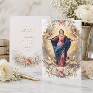Carte De Remerciements Assomption de la Bienheureuse Vierge Marie