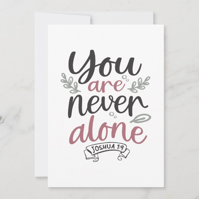 Carte De Remerciements Assurance divine - Joshua 1:9 Christian Design (Devant)