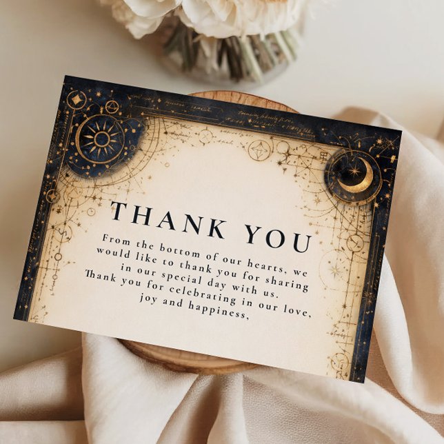 Carte De Remerciements Astral Night Wedding (Créateur téléchargé)