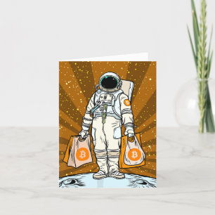 Carte De Remerciements Astronaut BITCOIN-HODL-Crypto