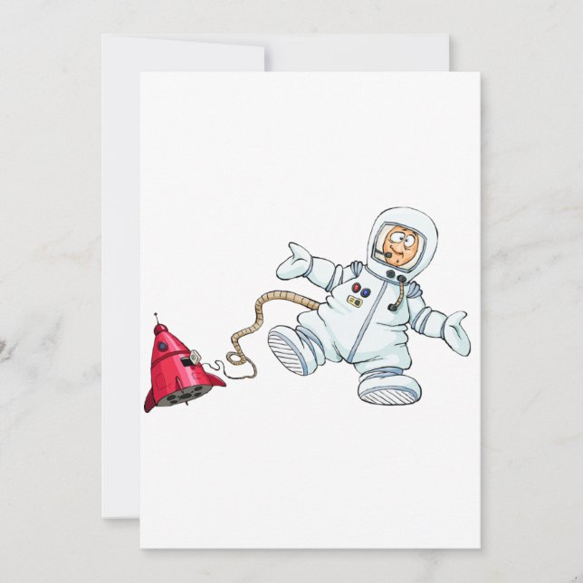 Carte De Remerciements astronaute (Devant)