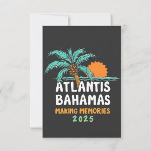 Carte De Remerciements Atlantis Bahamas Faire des souvenirs 2025