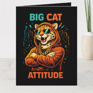 Carte De Remerciements Attitude de gros chat