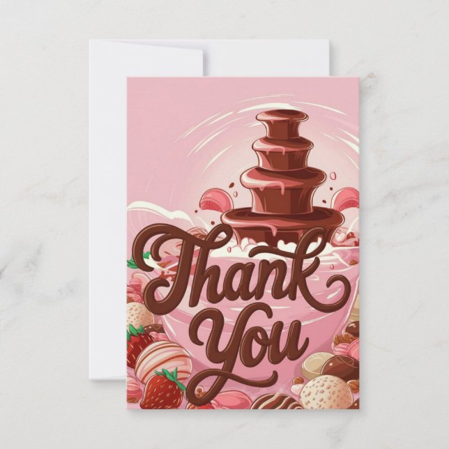 Carte de remerciements au chocolat simple (Devant)