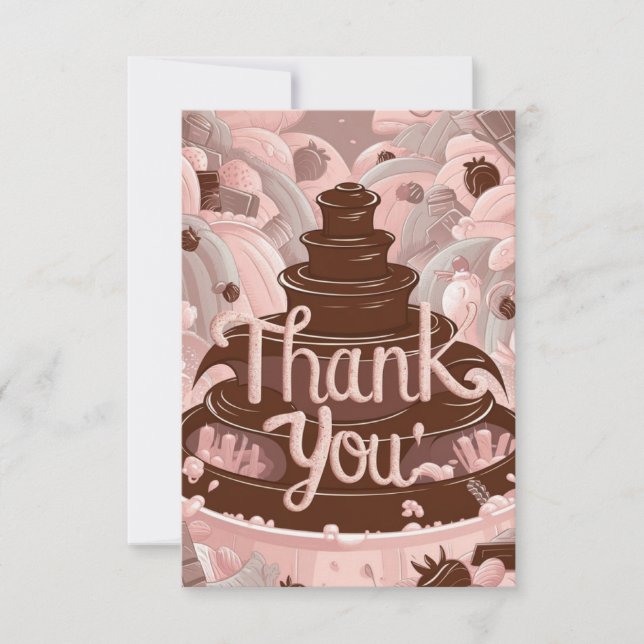 Carte de remerciements au chocolat simple sucré (Devant)