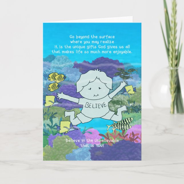 Carte De Remerciements Au-delà de la surface (Devant)