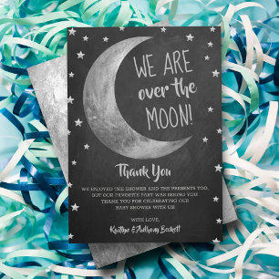 Carte De Remerciements Au-Dessus De La Lune BABY SHOWER