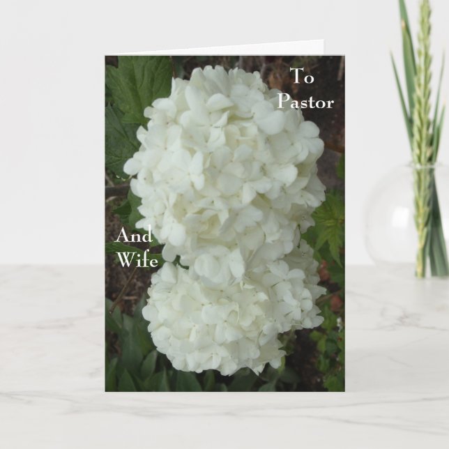 Carte De Remerciements Au pasteur et à l'épouse (Devant)