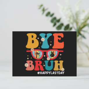 Carte De Remerciements Au revoir prof Frère Joyeux Dernier Jour d'École É