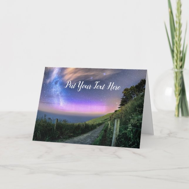 Carte De Remerciements Aurora néo-zélandais | Dunedin NZ | Lumières du su (Devant)